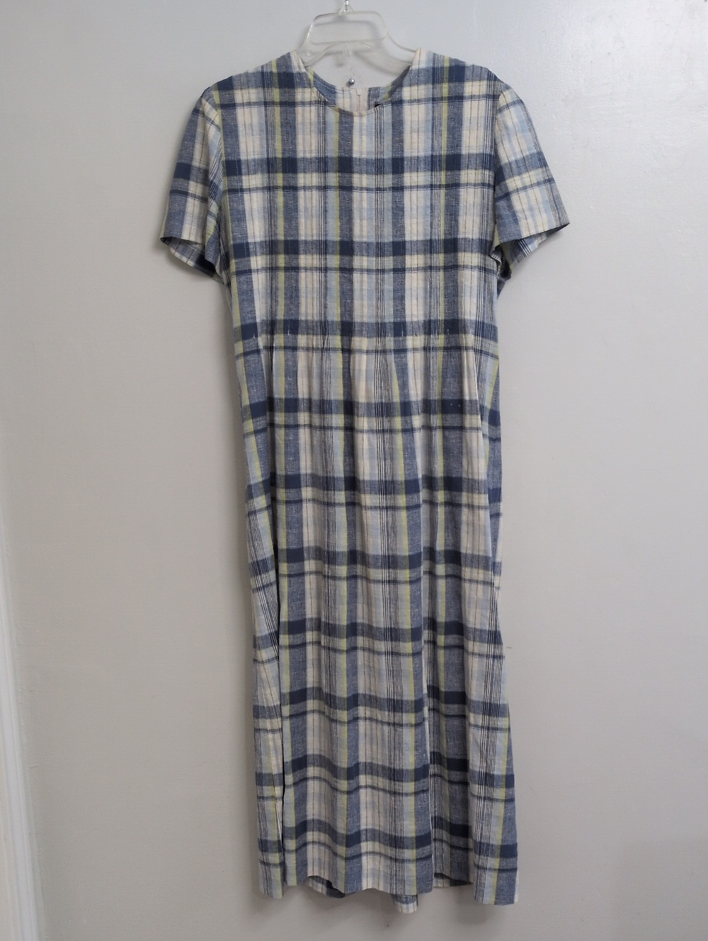 Vintage Positive Attitude Plaid Maxi Dress